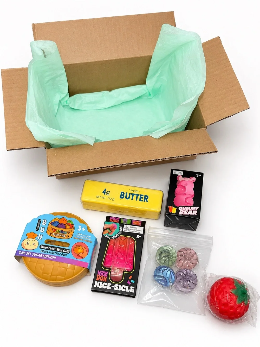 Squishy inspired bundle, random lot of Squishys 6 per box mix and match surprise